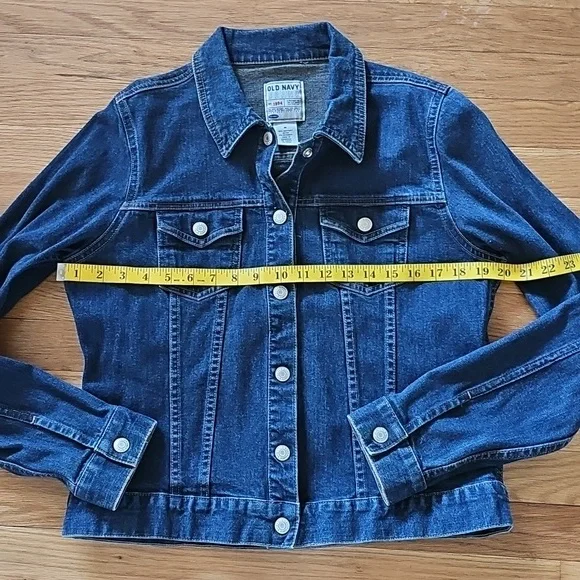 Old Navy Stretch Denim Jean Jacket Women's Size Medium - Picture 7 of 14